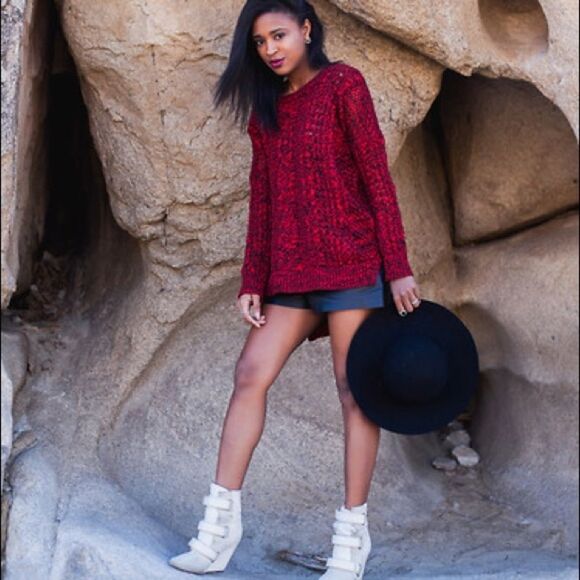 ✨ Express Marled Open Stitch Tunic Sweater✨ - Picture 5 of 8